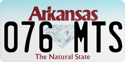 AR license plate 076MTS