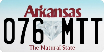 AR license plate 076MTT