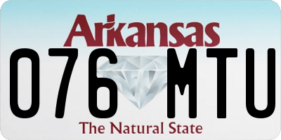 AR license plate 076MTU