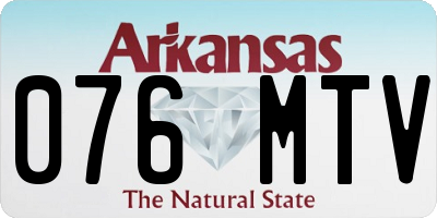 AR license plate 076MTV