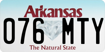 AR license plate 076MTY