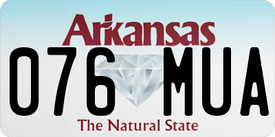AR license plate 076MUA