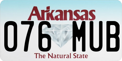 AR license plate 076MUB