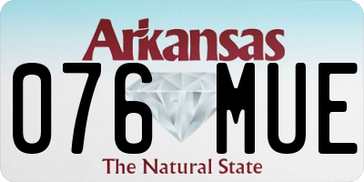 AR license plate 076MUE