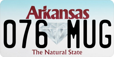 AR license plate 076MUG