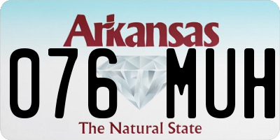 AR license plate 076MUH