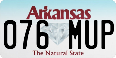 AR license plate 076MUP