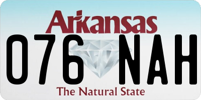 AR license plate 076NAH