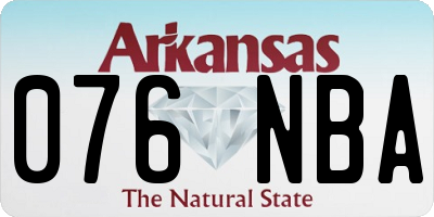 AR license plate 076NBA