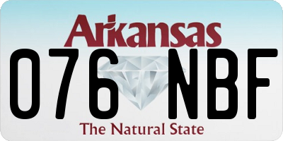 AR license plate 076NBF