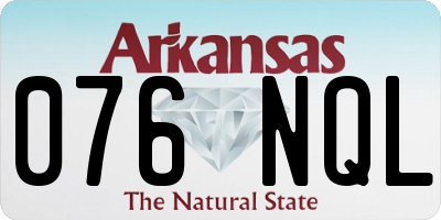 AR license plate 076NQL