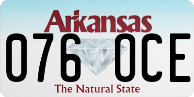 AR license plate 076OCE