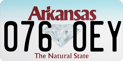 AR license plate 076OEY