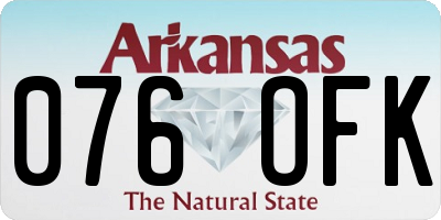 AR license plate 076OFK