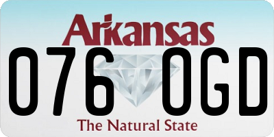 AR license plate 076OGD