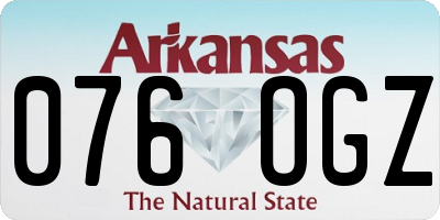 AR license plate 076OGZ
