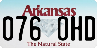 AR license plate 076OHD