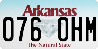 AR license plate 076OHM