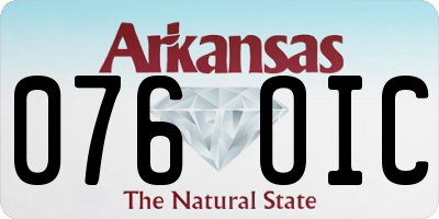 AR license plate 076OIC