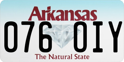 AR license plate 076OIY