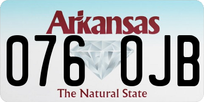 AR license plate 076OJB