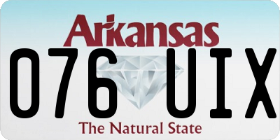 AR license plate 076UIX