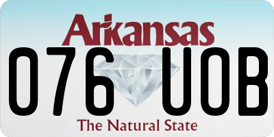 AR license plate 076UOB