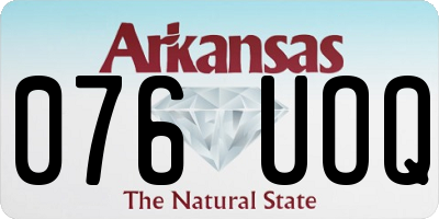 AR license plate 076UOQ