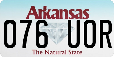 AR license plate 076UOR