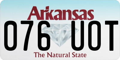 AR license plate 076UOT
