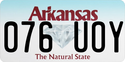 AR license plate 076UOY