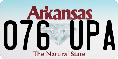 AR license plate 076UPA