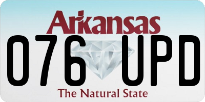 AR license plate 076UPD