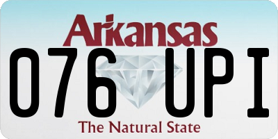 AR license plate 076UPI