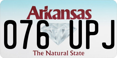 AR license plate 076UPJ