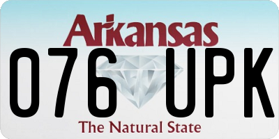 AR license plate 076UPK