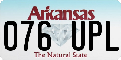 AR license plate 076UPL