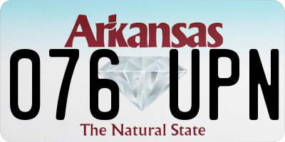 AR license plate 076UPN