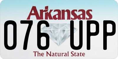 AR license plate 076UPP