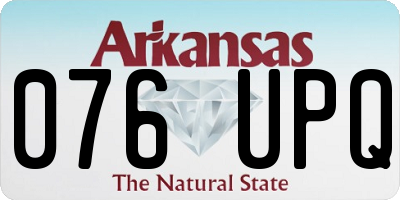 AR license plate 076UPQ