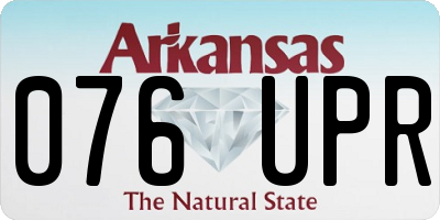 AR license plate 076UPR