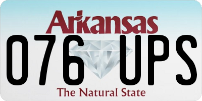 AR license plate 076UPS