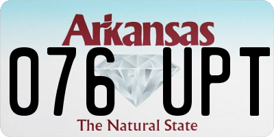 AR license plate 076UPT
