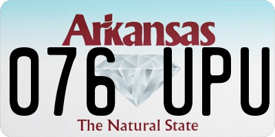 AR license plate 076UPU