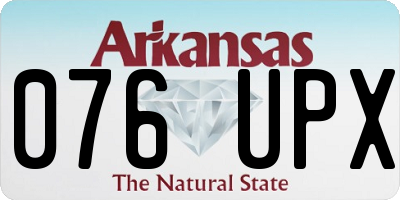 AR license plate 076UPX