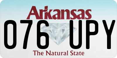 AR license plate 076UPY