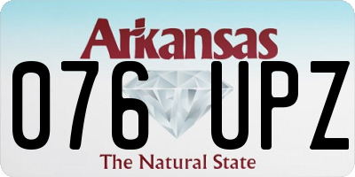AR license plate 076UPZ