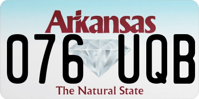AR license plate 076UQB