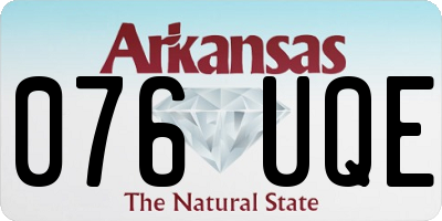 AR license plate 076UQE