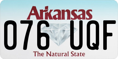 AR license plate 076UQF